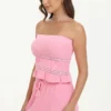 Towel Terry Lace Trim Tube Top Towel Terry Lace Trim Tube Top