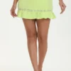 Towel Terry Mini Skirt with Lace Trim Towel Terry Mini Skirt with Lace Trim