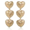 Triple Heart Drop Earrings Triple Heart Drop Earrings