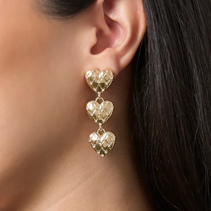 Triple Heart Drop Earrings Triple Heart Drop Earrings