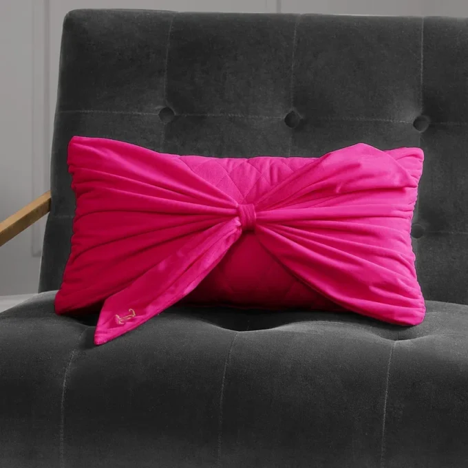 Velvet Bow Decorative Pillow Velvet Bow Decorative Pillow