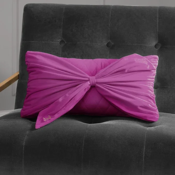 Velvet Bow Decorative Pillow Velvet Bow Decorative Pillow