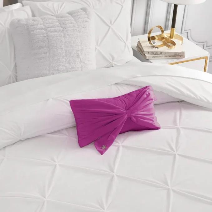 Velvet Bow Decorative Pillow Velvet Bow Decorative Pillow