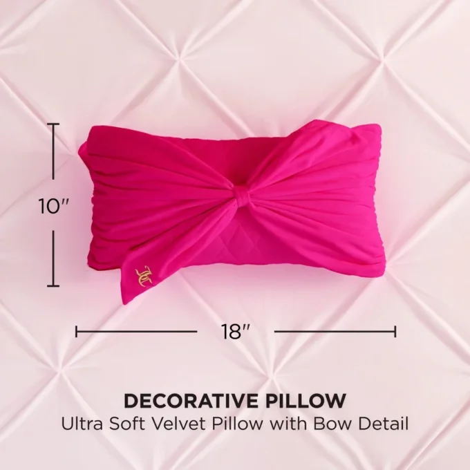 Velvet Bow Decorative Pillow Velvet Bow Decorative Pillow