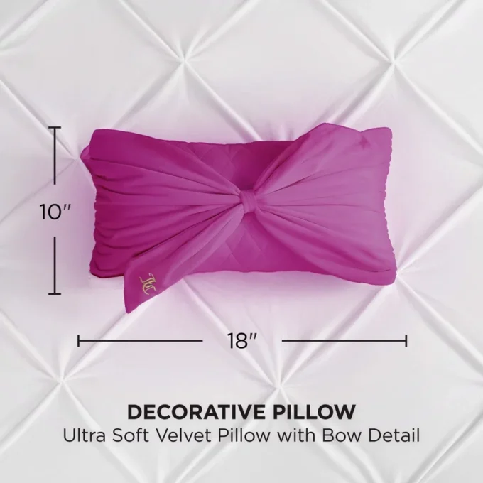 Velvet Bow Decorative Pillow Velvet Bow Decorative Pillow