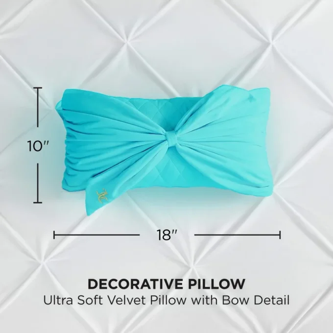 Velvet Bow Decorative Pillow Velvet Bow Decorative Pillow