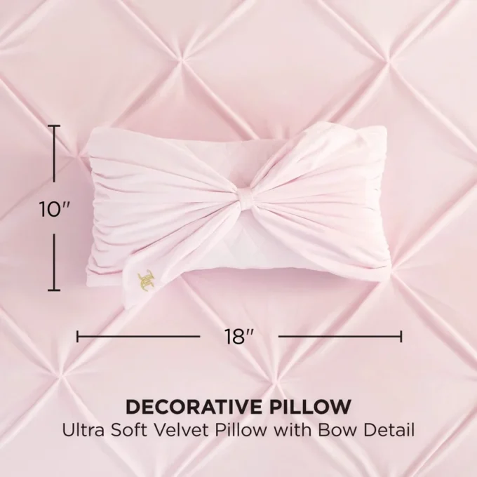 Velvet Bow Decorative Pillow Velvet Bow Decorative Pillow