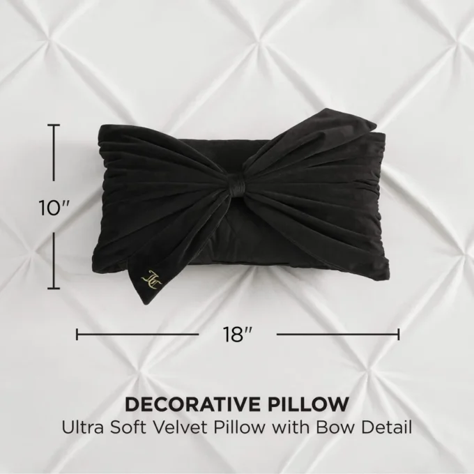Velvet Bow Decorative Pillow Velvet Bow Decorative Pillow