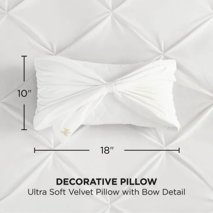 Velvet Bow Decorative Pillow Velvet Bow Decorative Pillow