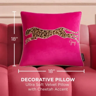 Velvet Cheetah Square Pillow