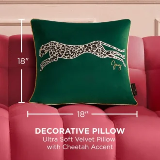 Velvet Cheetah Square Pillow