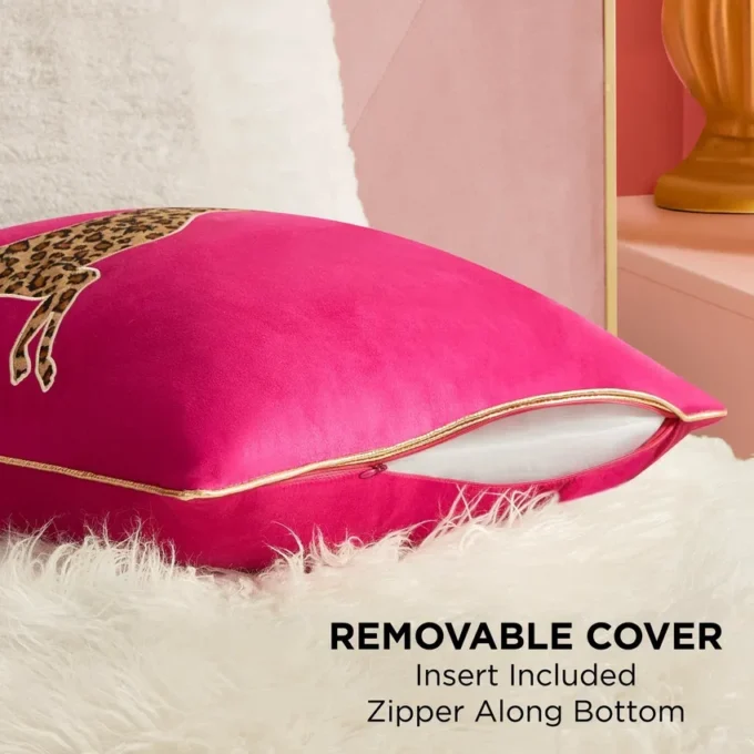 Velvet Cheetah Square Pillow Velvet Cheetah Square Pillow