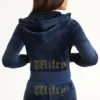 Wifey Customizable Big Bling Velour Hoodie Wifey Customizable Big Bling Velour Hoodie
