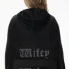 Wifey Customizable Big Bling Velour Hoodie Wifey Customizable Big Bling Velour Hoodie