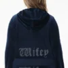 Wifey Customizable Big Bling Velour Hoodie Wifey Customizable Big Bling Velour Hoodie